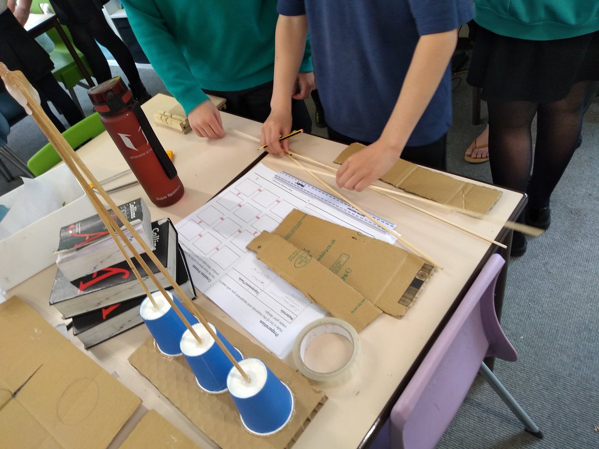 EagleyY6's tweet photo. Measuring, sawing, assembling, gluing - so much going on in year 6 this morning! #dt #makingthingsmove #spinspinspin https://t.co/HUDZWtx9nX