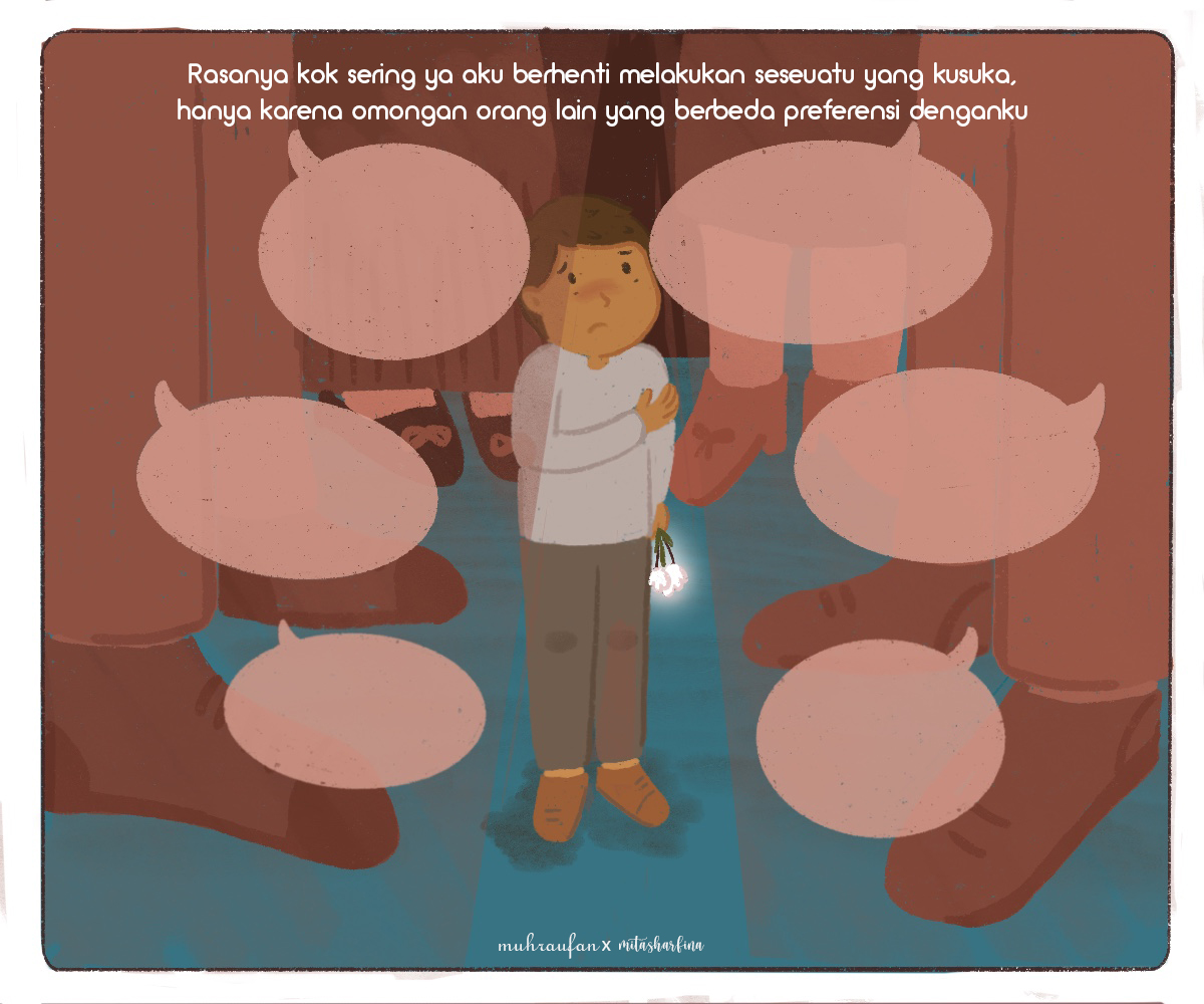 muhraufan's tweet photo. Sebagai orang yg overthinking. Dulu cukup sering resah terkait hal ini. Tapi setelah dipikir lagi, berhenti memakai atau melakukan apa yg kita suka karena perkataan org lain sungguh tidak perlu 🤷🏻‍♂️

Jangan berhenti. Berkolaborasi dengan @mitasharfina 🌻

(1/8) 🧵👇🏻 https://t.co/5S9RXLD1k1