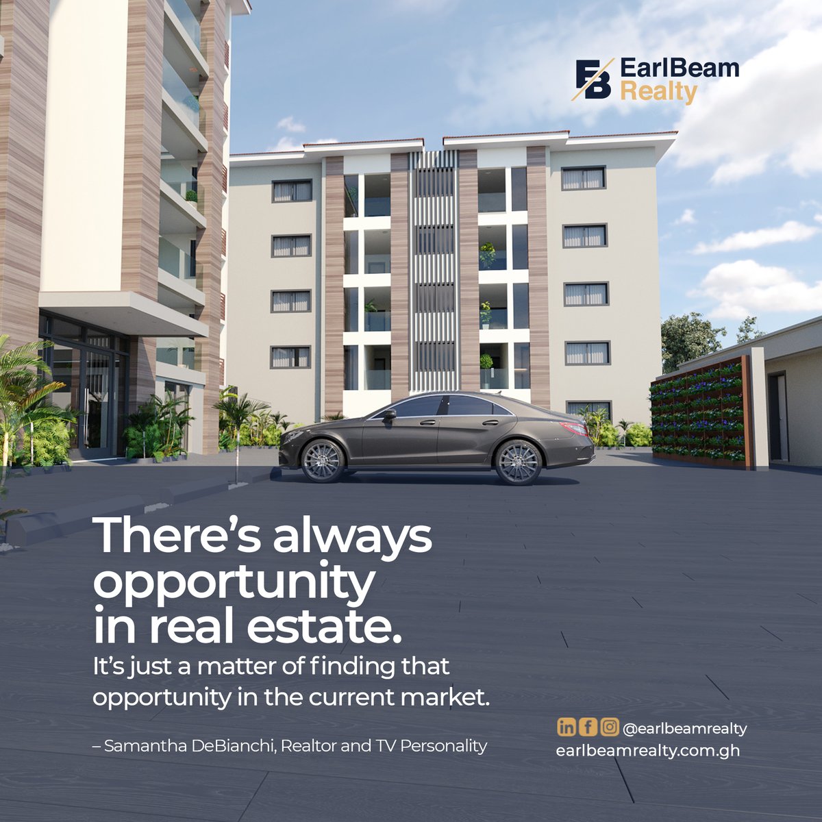 EarlBeam_Realty's tweet photo. There’s always opportunity in real estate. It’s just a matter of finding that opportunity in the current market. 
~Samantha DeBianchi

Make a reservation with us: 
☎️ +233(0) 303 966 373 / +233(0) 594 158 341 
💻 sales@earlbeamrealty.com.gh https://t.co/kmtp6zxQsN
