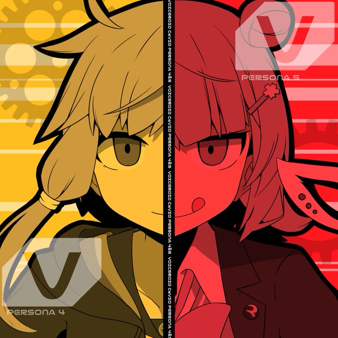 これはペルソナQイメージで描いたゆかりさんと六花ちゃん!(4と5になってるけどw 