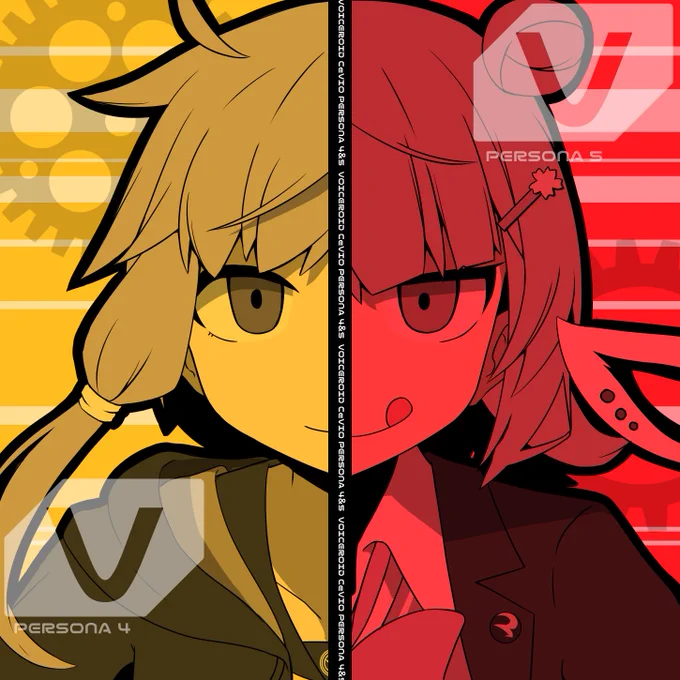 これはペルソナQイメージで描いたゆかりさんと六花ちゃん!(4と5になってるけどw 