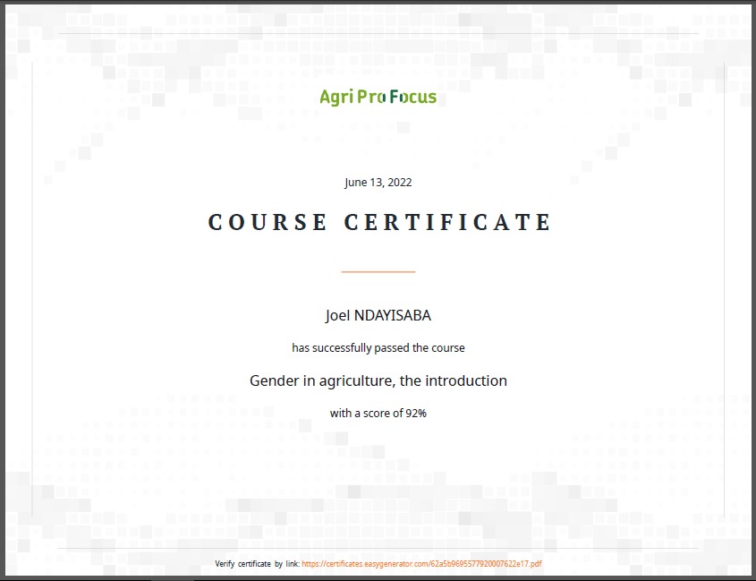 JoelieNdayisaba's tweet photo. The course about gender in Agriculture activities is so highly interesting thanks #AgriProFocus and #TheMountainLearningAdvisory. this is granted to @RwandaAgri @ItsWahome @GISforAfrica @gischatbot. https://t.co/PUY3melDGy