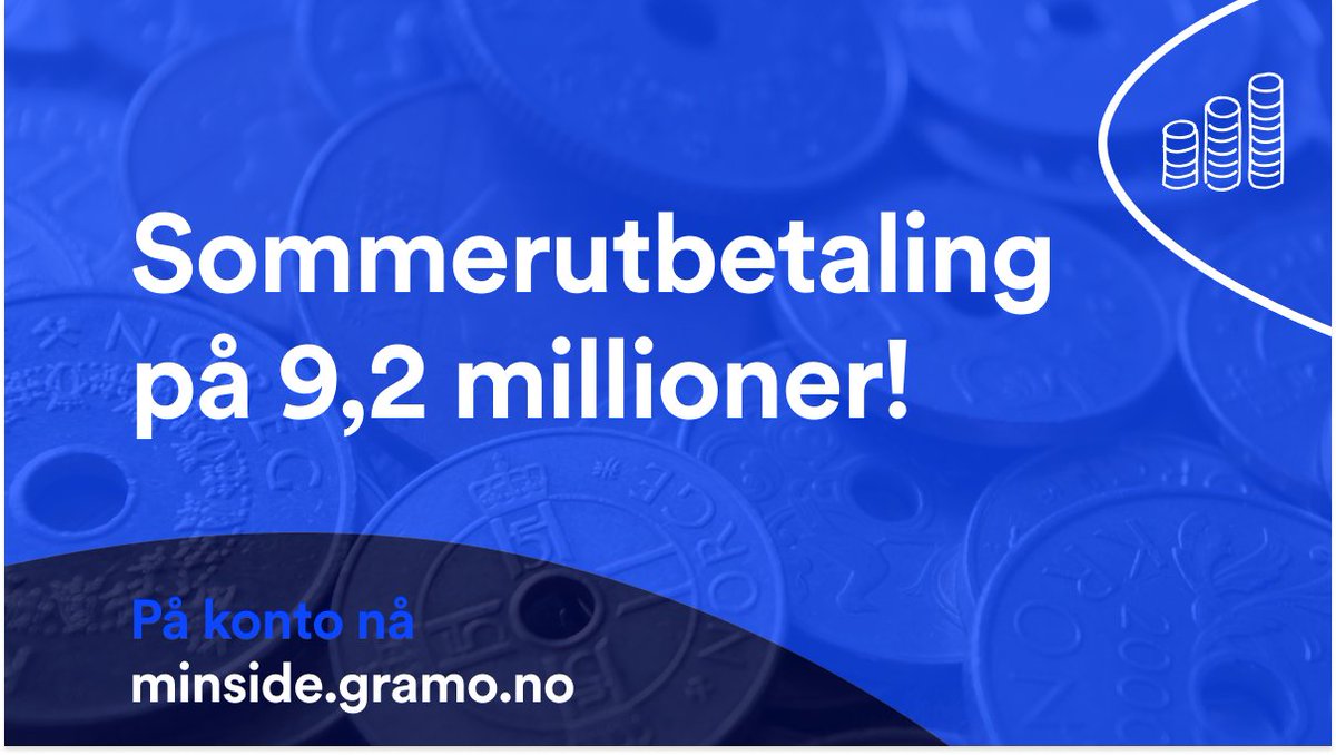 Gramo (@gramonorge) on Twitter photo I dag har vi utbetalt 9,2 millioner kroner til rettighetshavere! Denne utbetalingen inkluderer lokalradio og offentlig fremføring fra bedrifter som bruker LiveQube og Sonos Radio. Dersom du har penger tilgode skal du ha fått disse på konto i dag💙 I dag har vi utbetalt 9,2 millioner kroner til rettighetshavere! Denne utbetalingen inkluderer lokalradio og offentlig fremføring fra bedrifter som bruker LiveQube og Sonos Radio. Dersom du har penger tilgode skal du ha fått disse på konto i dag💙