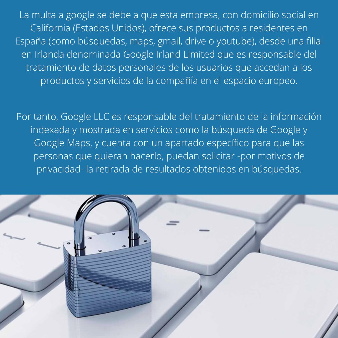 ATGroup_es's tweet photo. ¡Buenos días!
Hoy os traemos una noticia sobre la sanción de Protección de Datos a Google, esperemos que os resulte interesante.
#Protecciondedatos #Google #derechos #atgroup https://t.co/RSPqmSvAQy