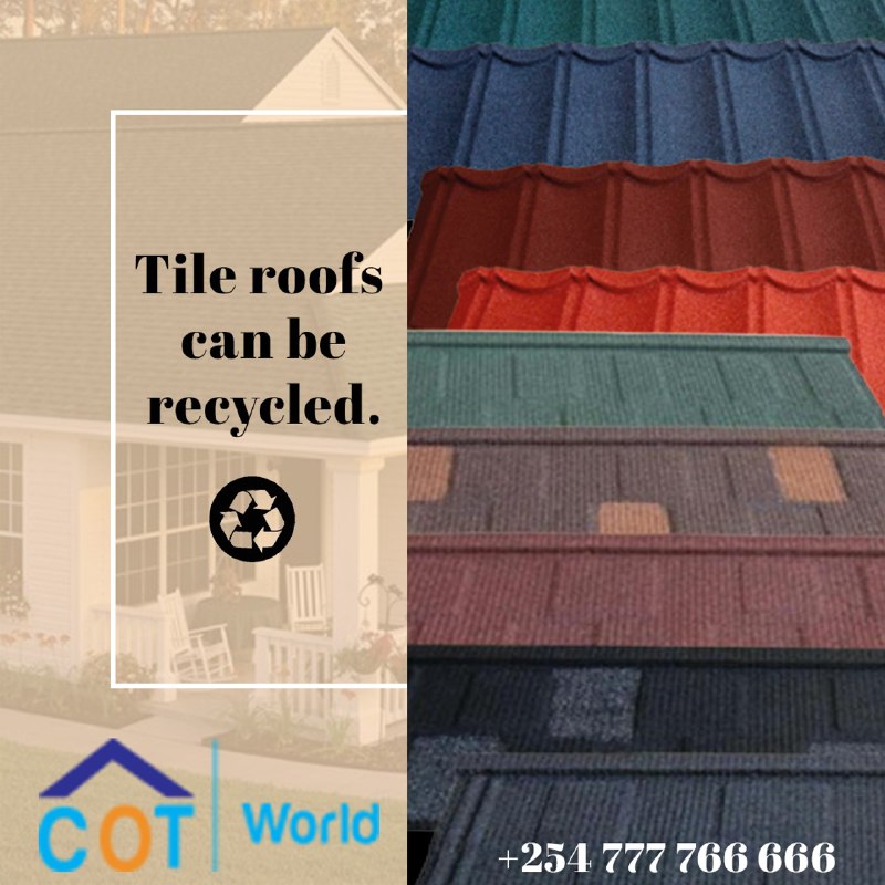 CotTiles's tweet photo. Tile roofing is an eco-friendly option because production of this material does not deplete natural resources. 

Recyclers can also turn old tiles into new roofing materials.

Call/Text/WhatsApp
☎️ 0777 766 666

#roofing #roof #building #shingles #classic #roofingtiles https://t.co/a1ploirdRb