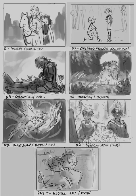 My #xiaobedoweek2022  sketch vs final!
Reuploaded because I can't spell 