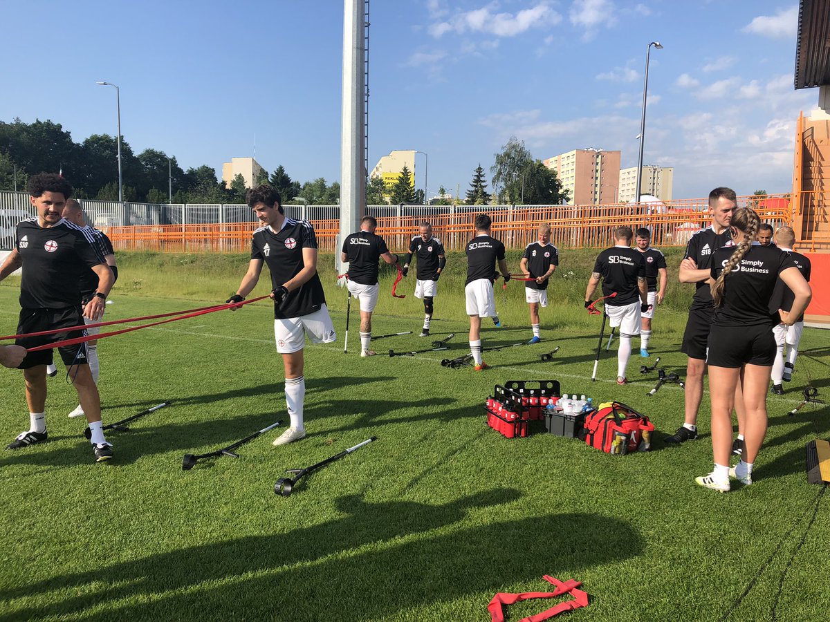 physioashleigha's tweet photo. Coming away from my first international tournament having learnt plenty and helping the boys reach🥈Great teamwork from the medical and sports science team leading to no injuries throughout the games is a win for me @amputeefootball ⚽️ https://t.co/QmIdJZtbqd