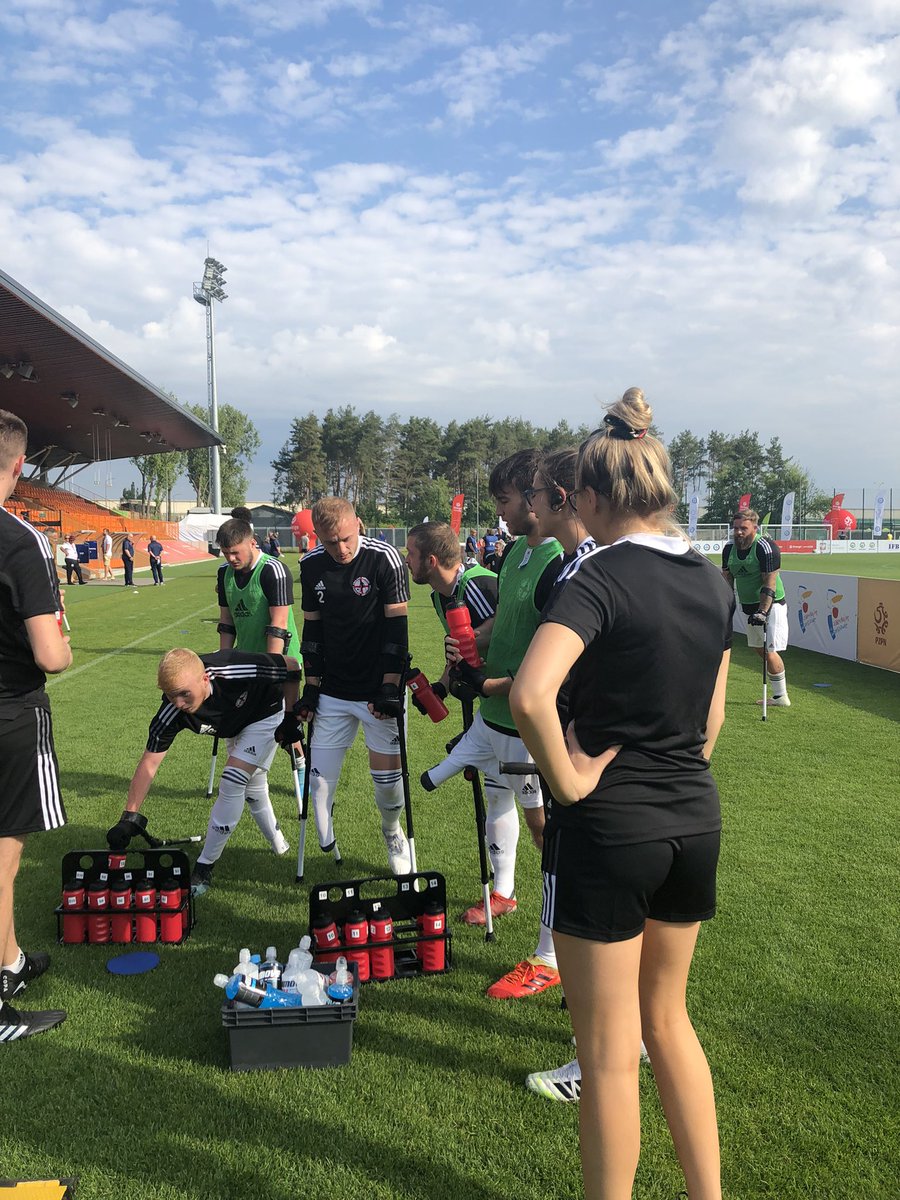 physioashleigha's tweet photo. Coming away from my first international tournament having learnt plenty and helping the boys reach🥈Great teamwork from the medical and sports science team leading to no injuries throughout the games is a win for me @amputeefootball ⚽️ https://t.co/QmIdJZtbqd