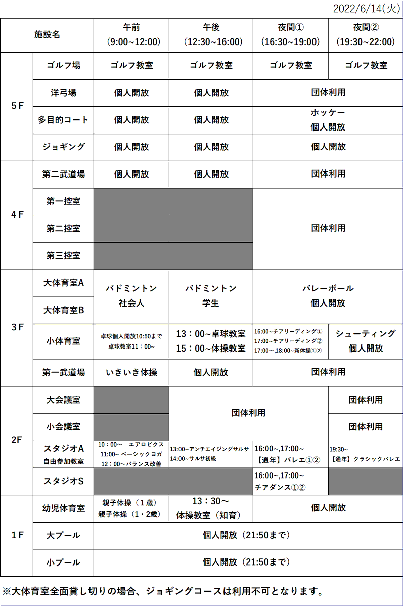 新宿 スポーツ センター 個人 利用(02)