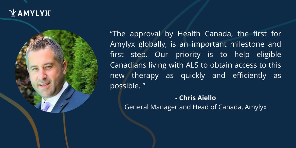 We are excited to share that Health Canada approved our new therapy for the treatment of amyotrophic lateral sclerosis, or #ALS. Read more at the link below. 

bit.ly/3zBeBue