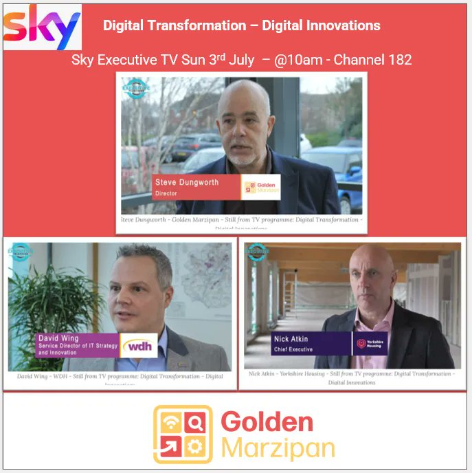 GoldenMarzipan's tweet photo. Suppose you missed us on the Sky Documentary - Digital Transformation: - Digital Innovations". If you did you can view the programme by clicking on the link below or if you want the full immersive experience then it is being reshown on Sunday 3rd July.

 https://t.co/EcRNByTYXF https://t.co/iNdayZyRRN