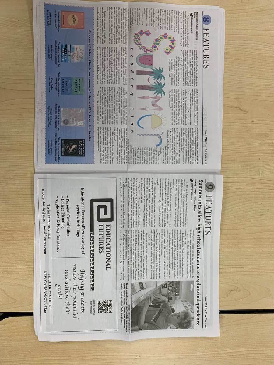 Amazing last issue of the school year! So happy to share a spread with my fellow Features editor <a href="/agasscourant/">Alessandra Gass</a> Go grab a copy!!!