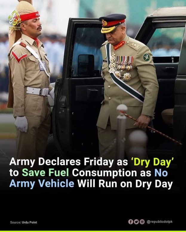 Madadgar's tweet photo. A very good initiative. There should be dry days in all departments and offices . #LessEmissions #SavePlanetEarth https://t.co/y0RHX2AGTi