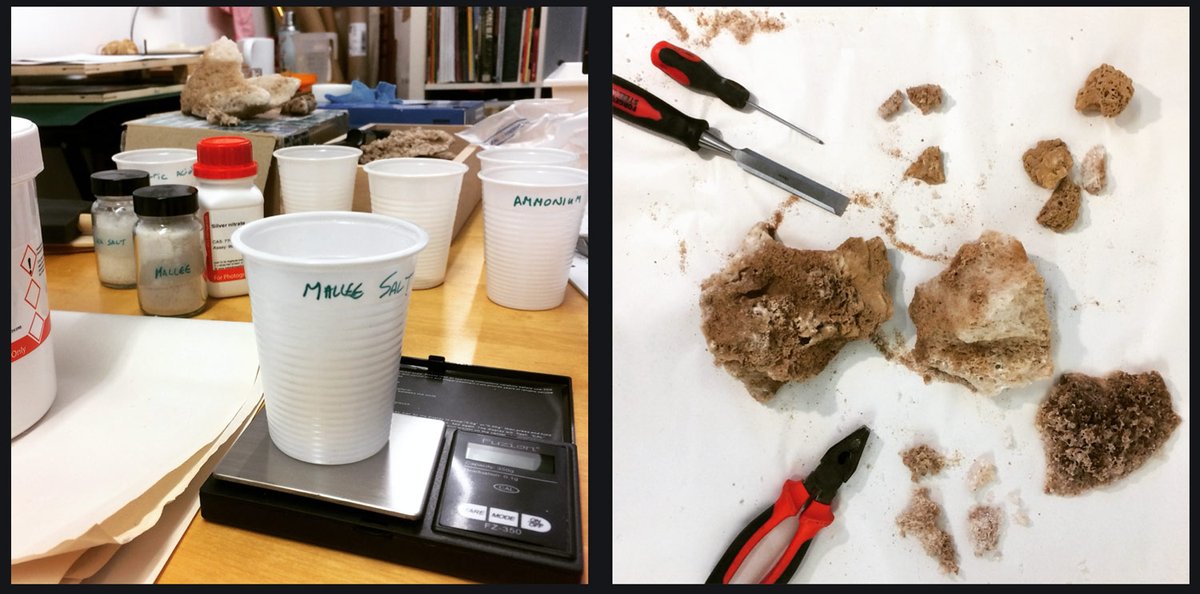 Working from the logic of the medium. Reengaging with my research on salt. Map / tools / salt print.