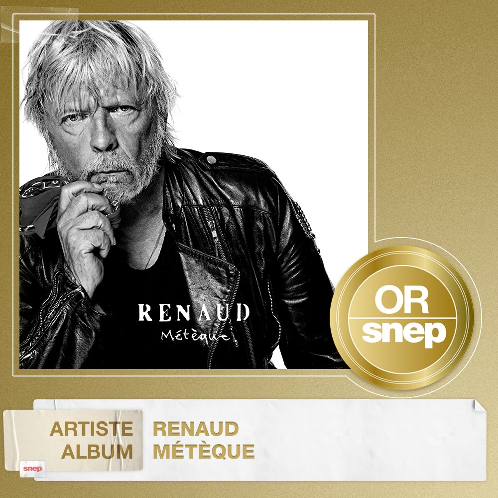 L'album "Métèque" de Renaud est certifié Or ! 📀

50 000 équivalents ventes 📈

Bravo ! 👏