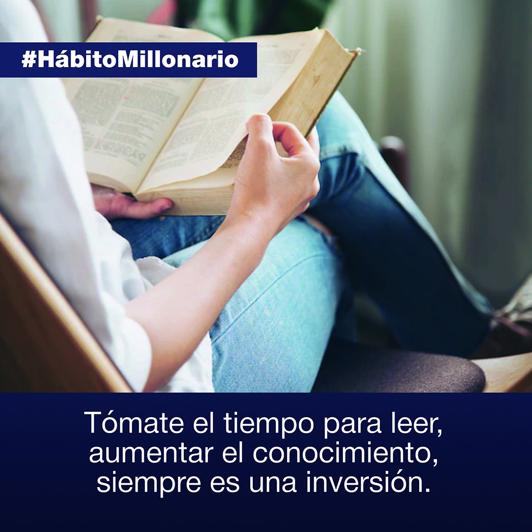 MundoBeNetworks's tweet photo. ¿Cuánto de tu tiempo destinas a leer? La lectura es un hábito que otorga conocimientos y el conocimiento es siempre una buena inversión.

#HábitoMillonario https://t.co/oLEZ8F8EFZ