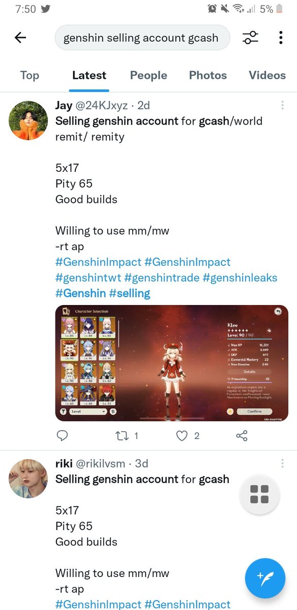 azialehale's tweet photo. @rikilvsm Just asking but is thia your other account?? Cause they seem to be selling the same account as you https://t.co/tRznA8stxt