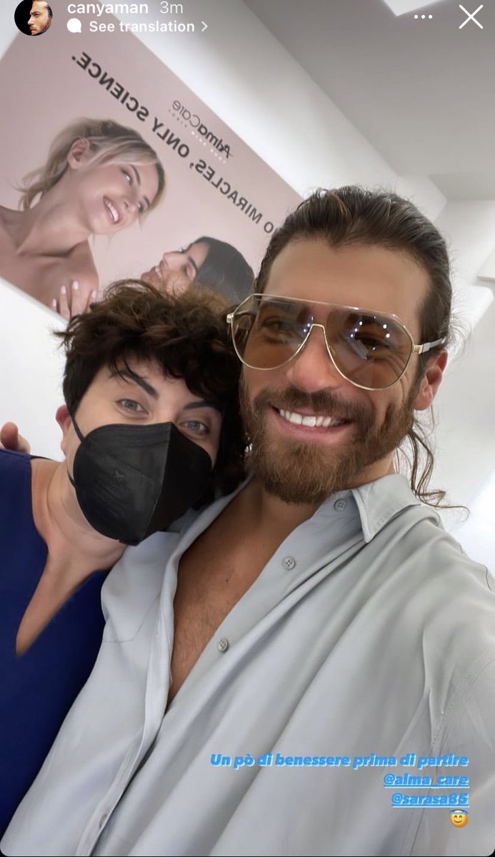 📸NEW| #CanYaman IG Story 

Little wellness before heading out 

Alma Care Centri Medici - Sara Bondanzi