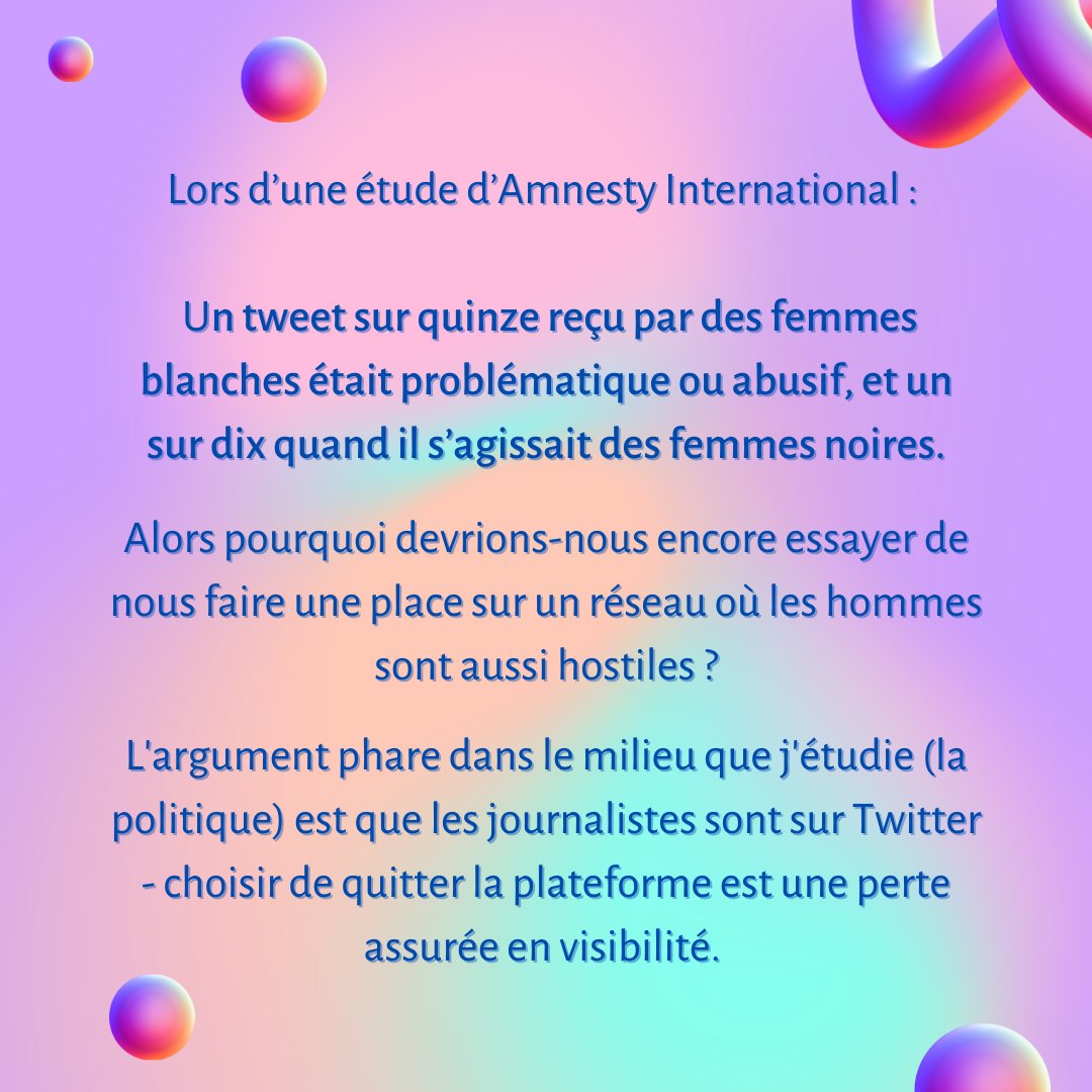 Ana_Sere's tweet photo. 1/2 : Twitter, la plateforme où les hommes harcèlent https://t.co/p9ayGdngDG