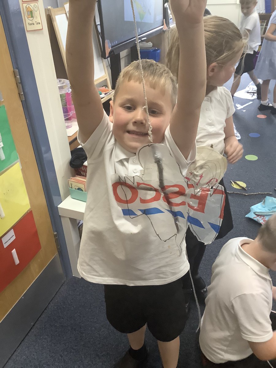BandBschool's tweet photo. On Friday Team Aire recycled plastic bags by turning them into kites, just like in the story Somebody Swallowed Stanley! 🌍🐳 Today we are evaluating them to say what worked well and what we would do differently next time. #KS1STEM #BandBSTEM #Recycling @eboractrust https://t.co/uAjdICtliy