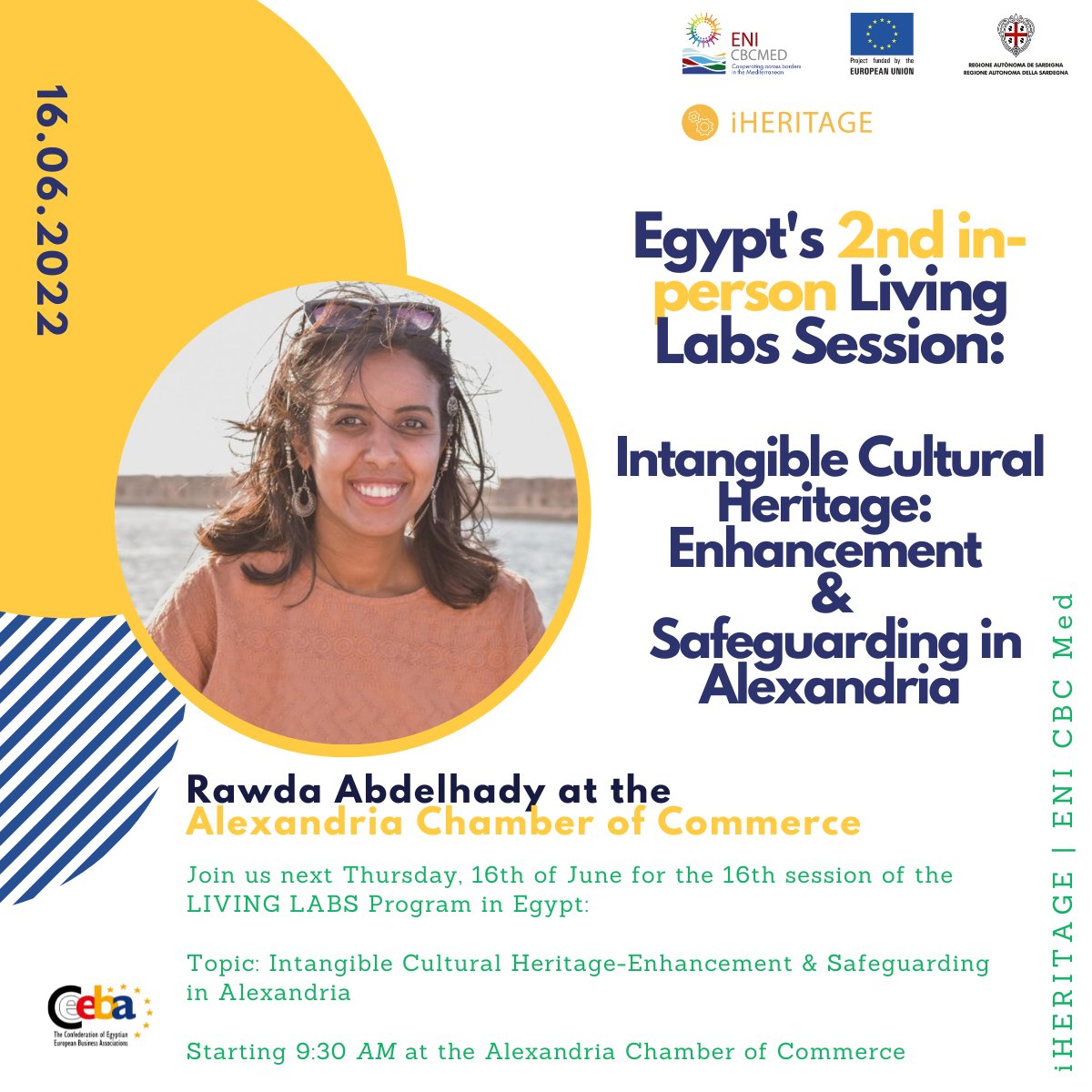 📣Join us for the 2nd in-person iHERITAGE Living Labs session on Thursday, June 16th at 9:30 AM at the Alex Chamber of Commerce - Introducing Intangible Cultural Heritage: Enhancement and Safeguarding in Alexandria.
Register to join us in here: docs.google.com/.../1FAIpQLSfx… <a href="/CEEBA6/">CEEBA</a>