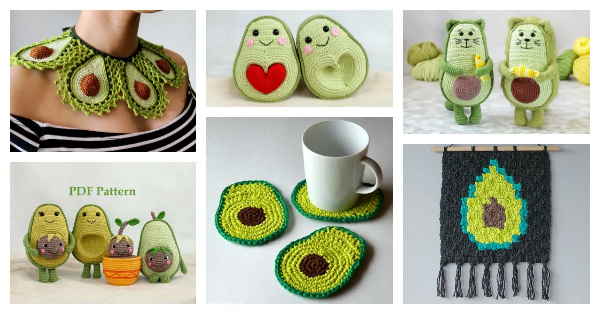 Designer Spotlight: Unique and Fun Crochet Patterns Inspired By Avocados! 👉 buff.ly/3go8EHf #crochet 🥑