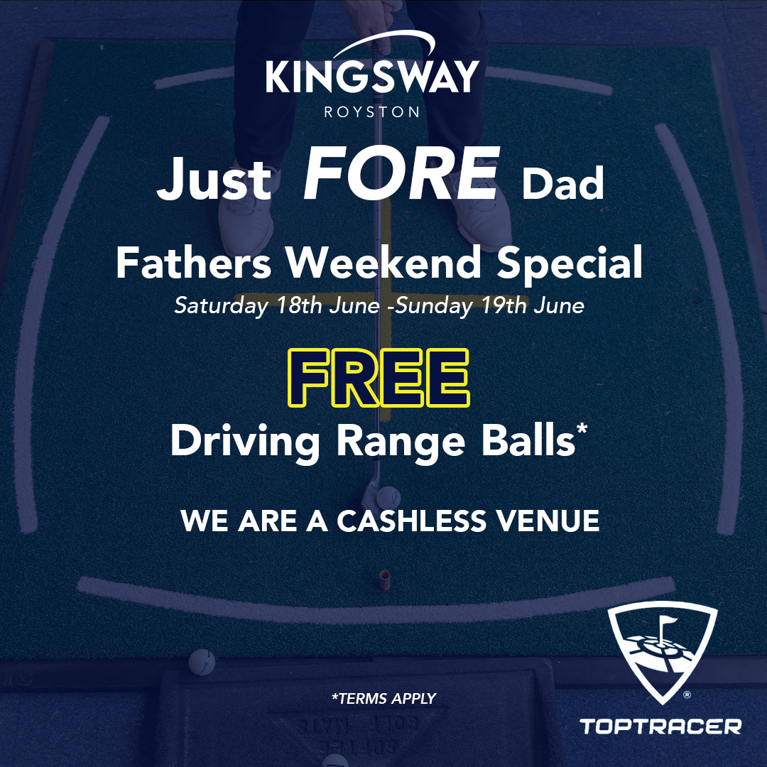 kingsway_golf's tweet photo. Just FORE Dad!
Terms and Conditions Apply*
Please share and like this great offer so more people can see!
#Kingsway #FathersDay #Royston #cambridgeuk #GolfRangeHertfordshire #TopTracerHetfordshire #PlayWithConfidence #LetsPlaysSomeGolf #golf #golfers #golfaddict https://t.co/LVgnHgQQlI