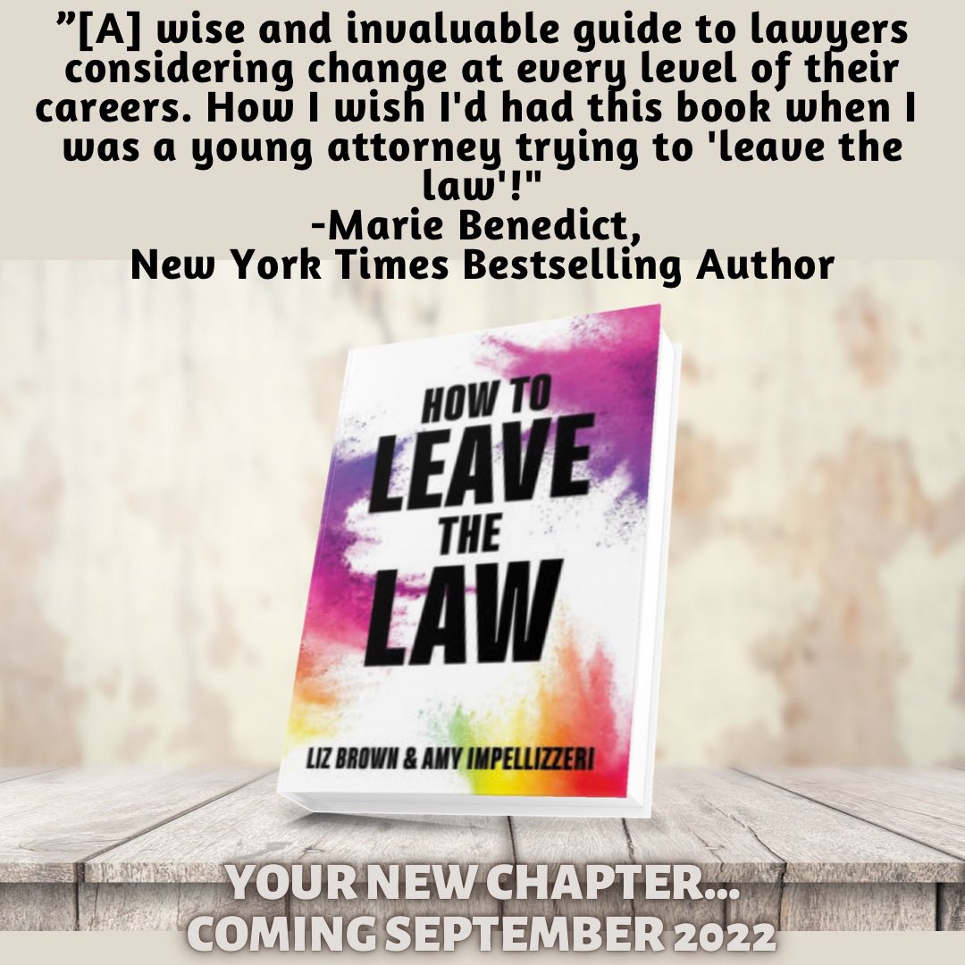 Thank you Marie Benedict! HOW TO LEAVE THE LAW is available for preorder now! amzn.to/3Qf3soO #tallpoppywriters #lawyerinterrupted #howtoleavethelaw