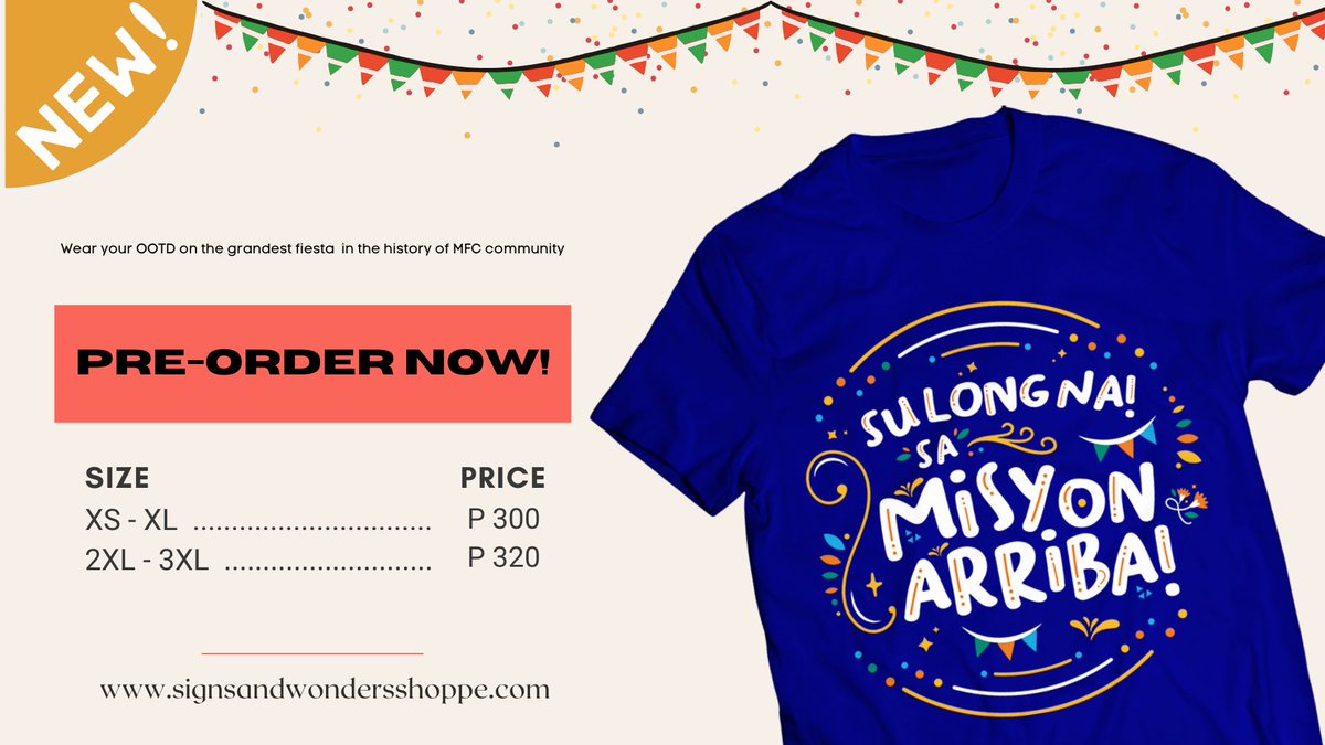 SWshoppe's tweet photo. Ready your OOTD on June 26 with the official MFC 41st Anniversary - Arriba shirt!

Get yours now! https://t.co/ELFtRbAr0U