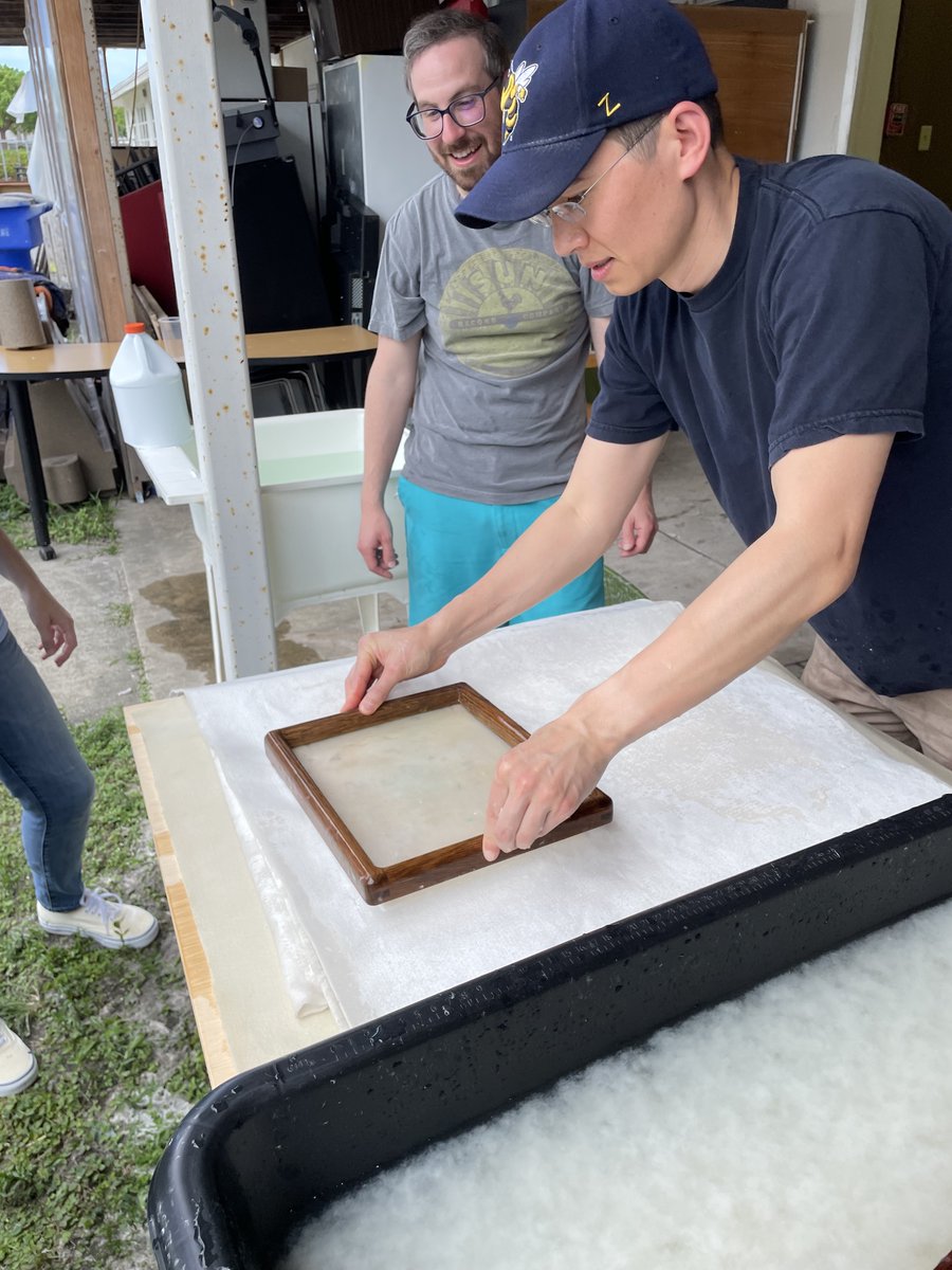 AdrianFinucane's tweet photo. Had a fantastic first week of our #NEH Summer Institute, The Revolution in Books! Our amazing group  has been making paper, setting type, and hearing from fascinating speakers. Looking forward to week 2!
@victoriathur @FAULibraries @FAUHistoryDept #revinbooks @NEH_Education https://t.co/zd8OLjS2cP