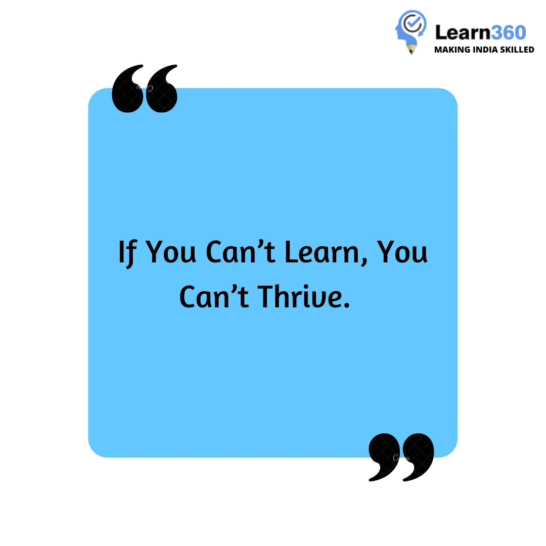 learn360now's tweet photo. If you can’t Learn, You Can’t Thrive.
If you want to thrive in your career, you will need to keep learning.

Keep #Learning with Learn360

#learn360 #learn #gratitude #Education #Mondaymorning #Mondaymood #Happymonday #Mondaymindset #Mondaythoughts #Mantra #Motivation https://t.co/MB9DHNozoR