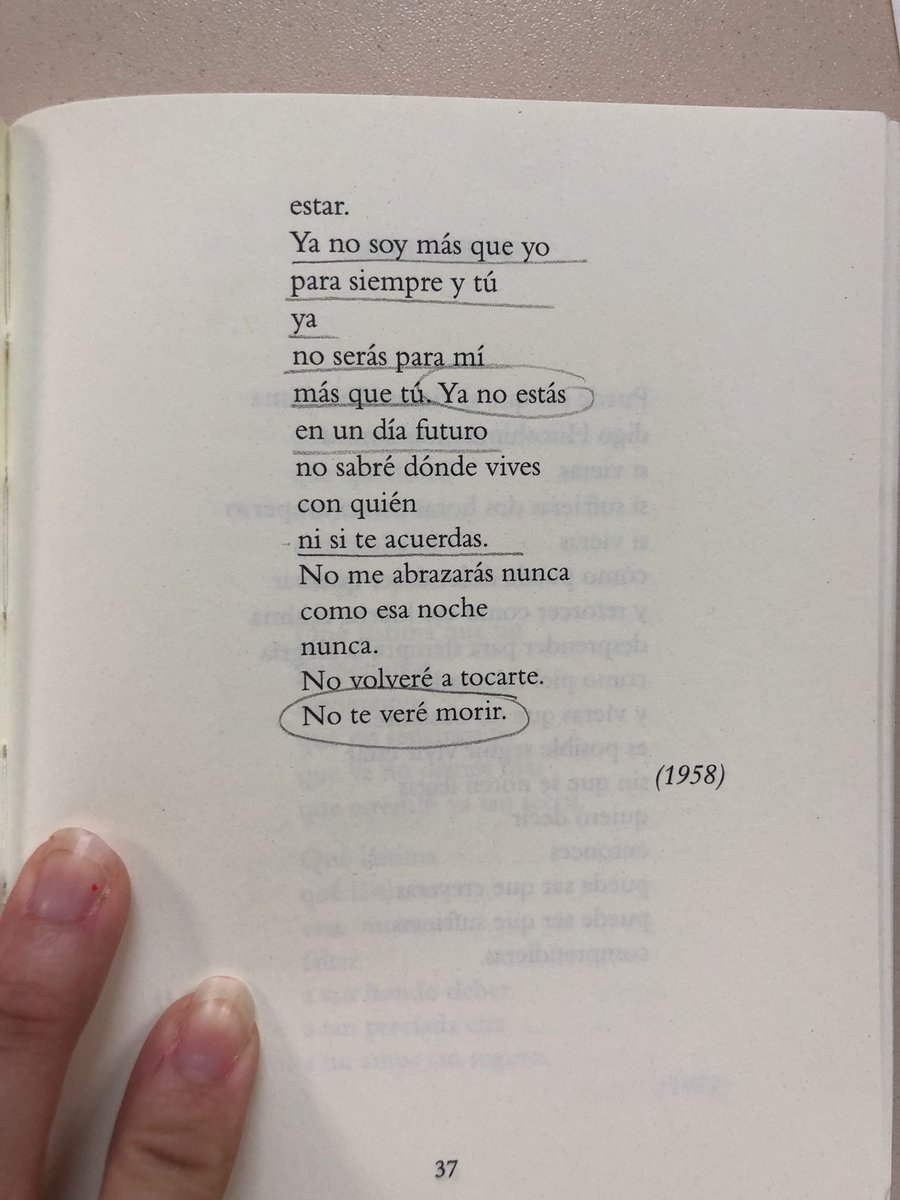 el otro día Laura me leyó este poema de Vilariño y no paro de pensar en ese final… 💔
