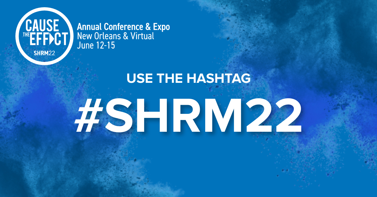 SHRM's tweet photo. There is so much happening in New Orleans that you don’t want to miss! Follow along and share your excitement with us by using the #SHRM22 hashtag. You might make a special appearance on our social media wall. 👀 https://t.co/A8k0PAVF22
