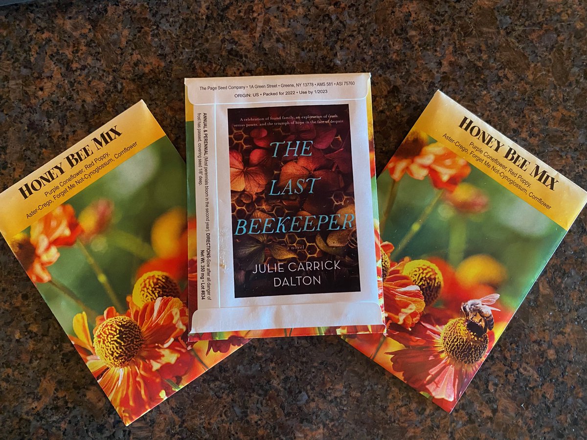juliecardalt's tweet photo. 🐝🐝THE LAST BEEKEEPER is up for pre-order! 🐝🐝To celebrate, I'll pick 5 folks to win flower seeds that support pollinators. DM pre-order receipt to enter. Bonus entries if you shelve it on @goodreads and RT.

#savethebees @BookSparks @TallPoppyWriter 

https://t.co/ybWUyYGOhN https://t.co/0n0k01hZl7