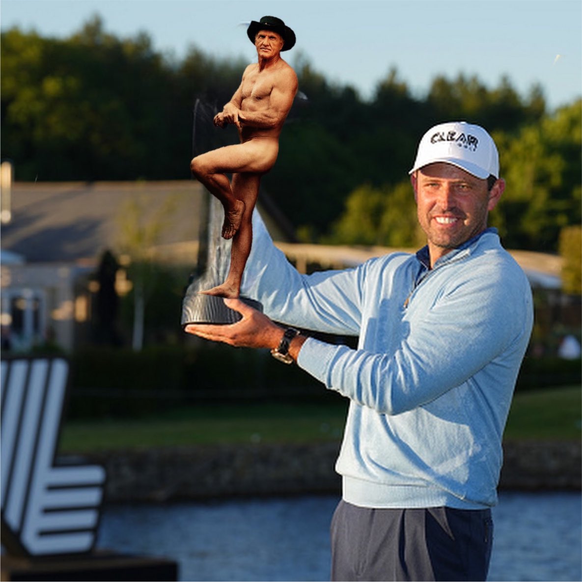 I do say LIV are going with a rather unorthodox trophy, but each to their own.