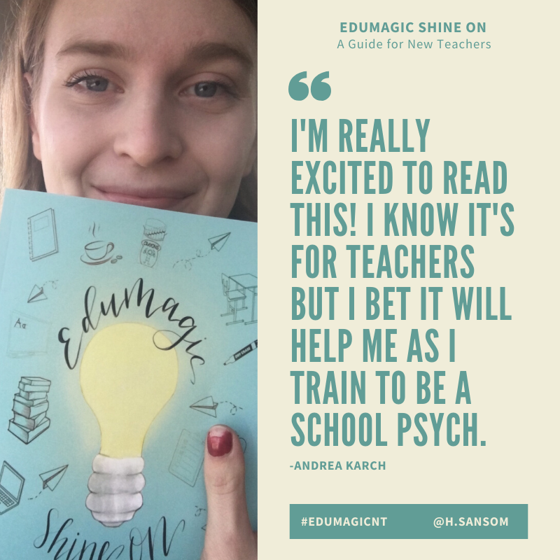 _hsansom's tweet photo. Have you heard? #edumagicshineon is not just for new TEACHERS! Grab your copy TODAY! Link in bio.
@SFecich @edumatchbooks #edumagic #edumagicnt #newteacher #education #schoolpsychologist #schoolcounselor https://t.co/754gRoEU1J