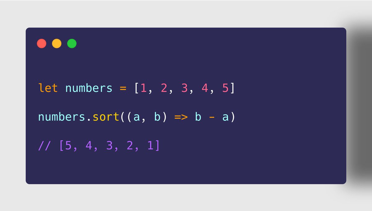 ➊➎ Array.prototype.sort()➤ Use Case To sort all elements of an array in some order Provide a comparator to define custom order By default sorting order is lexical✩✩ This method modifies the existing array