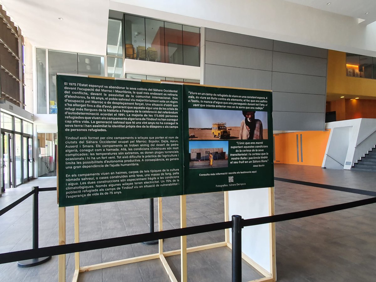 🇪🇭 Una exposició sobre els campaments de persones refugiades a Tindouf, al Sahara Occidental, es podrà visitar fins al 21 de juny a l'àgora de Montcada Aqua.

🌍 Produïda pel <a href="/FonsCatala/">FonsCatalàCooperació</a>, forma part de les accions a #Montcada de la campanya #SomRefugi

ℹ️ bit.ly/3Hho1gt