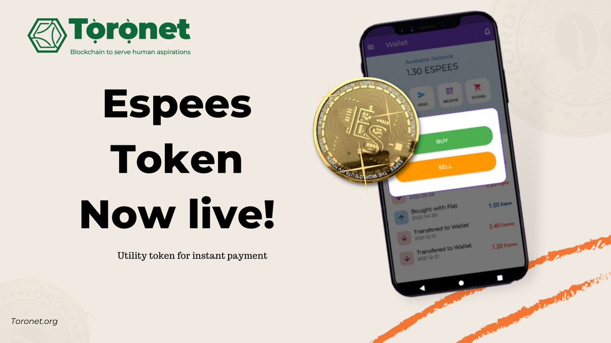 toronet's tweet photo. 🌍We are glad to announce that Espees is now live on the Toronetwork!

It's time to start making fast, easy and secured transactions.
🌍Check out updates on our website.

#Impactplatform #ImpactToken 
#ImpactNetwork  #Toroimpact
#CryptocurrencyNews #crypto #DeFi https://t.co/HlmMf9H8DW