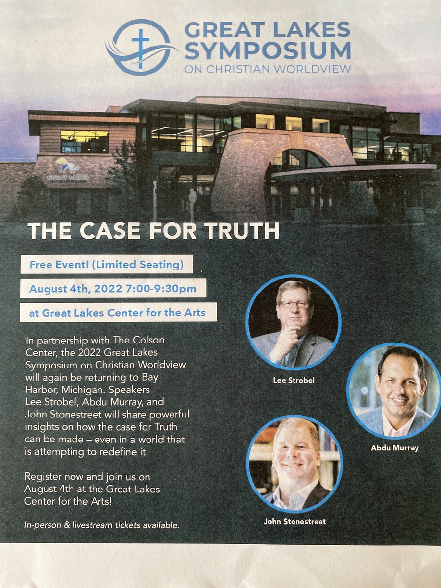 gmanthei's tweet photo. A symposium with Lee Strobel. https://t.co/AxfK0368mz