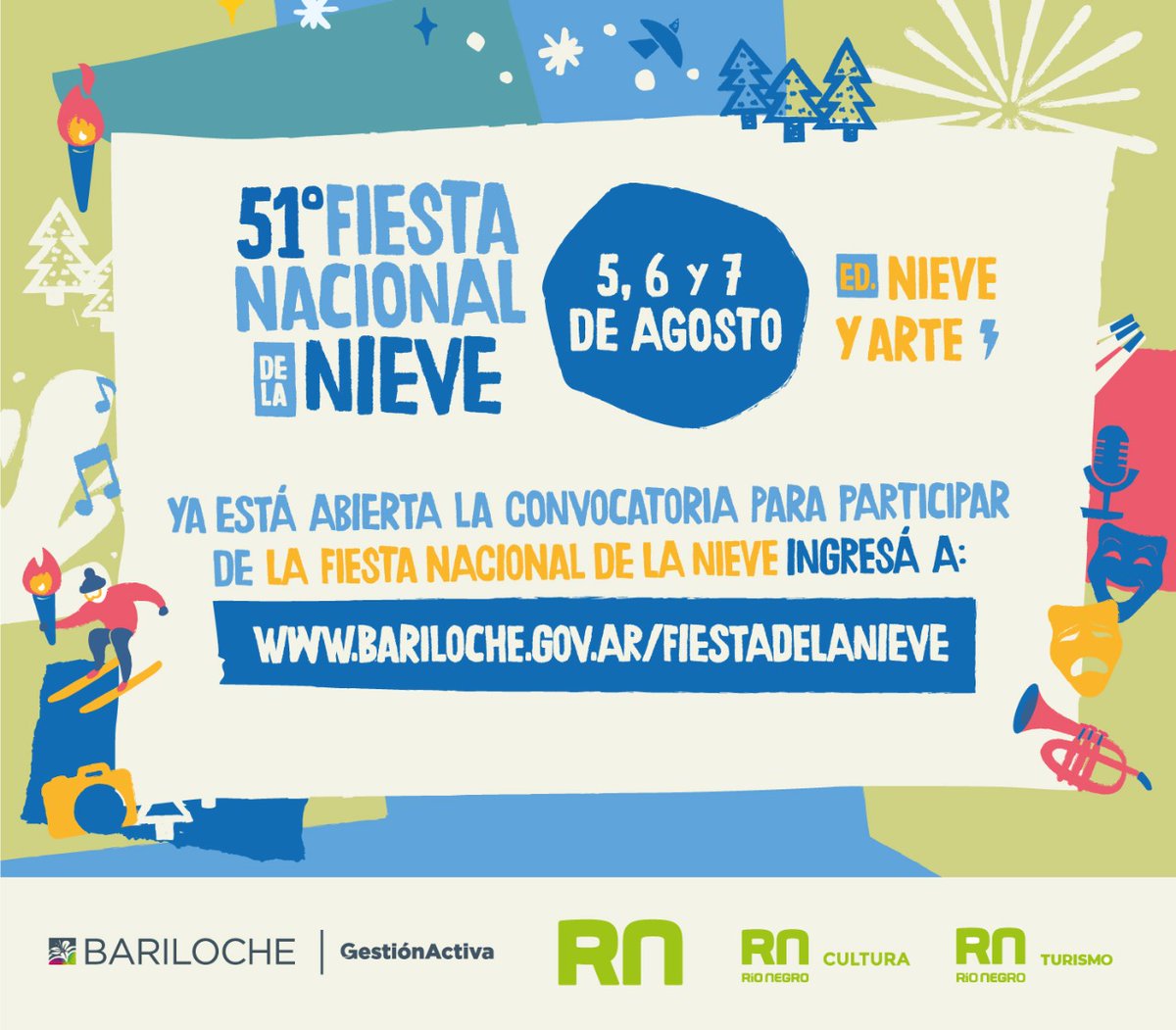 Fiesta de la Nieve: HOY último día de inscripción para artistas locales
Lee más 👉bit.ly/3zu7iVb

<a href="/GennusoG/">Gustavo Gennuso</a>
#gestionactiva #gustavogennuso #barilocheintegrado