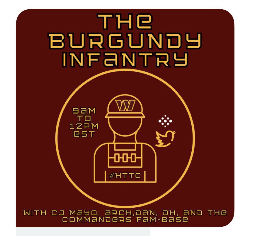 theHOGSIDE's tweet image. Terry Contract updates??? Minicamp Predicitions, and more to discuss in the debriefing room at the #MorningDebrief with the #BurgundyInfantry join us in 30 mins