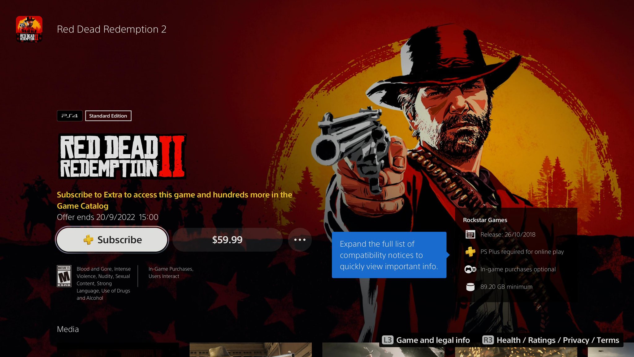 Red Dead Redemption, PlayStation Now