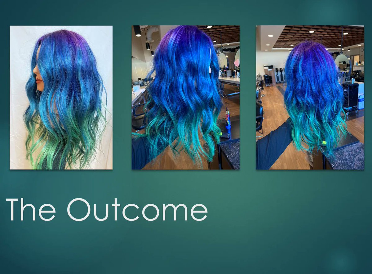 SENIOR PROJECT SPOTLIGHT: #Cosmetology student Marlena Spataro, of Newton, explains complexity of three different aspects of hair coloring: two-toned, peekaboo, and asymmetrical with “before and after” photos of her work. More: buff.ly/3LgG2eQ #MinutemanHS #CareerTechEd