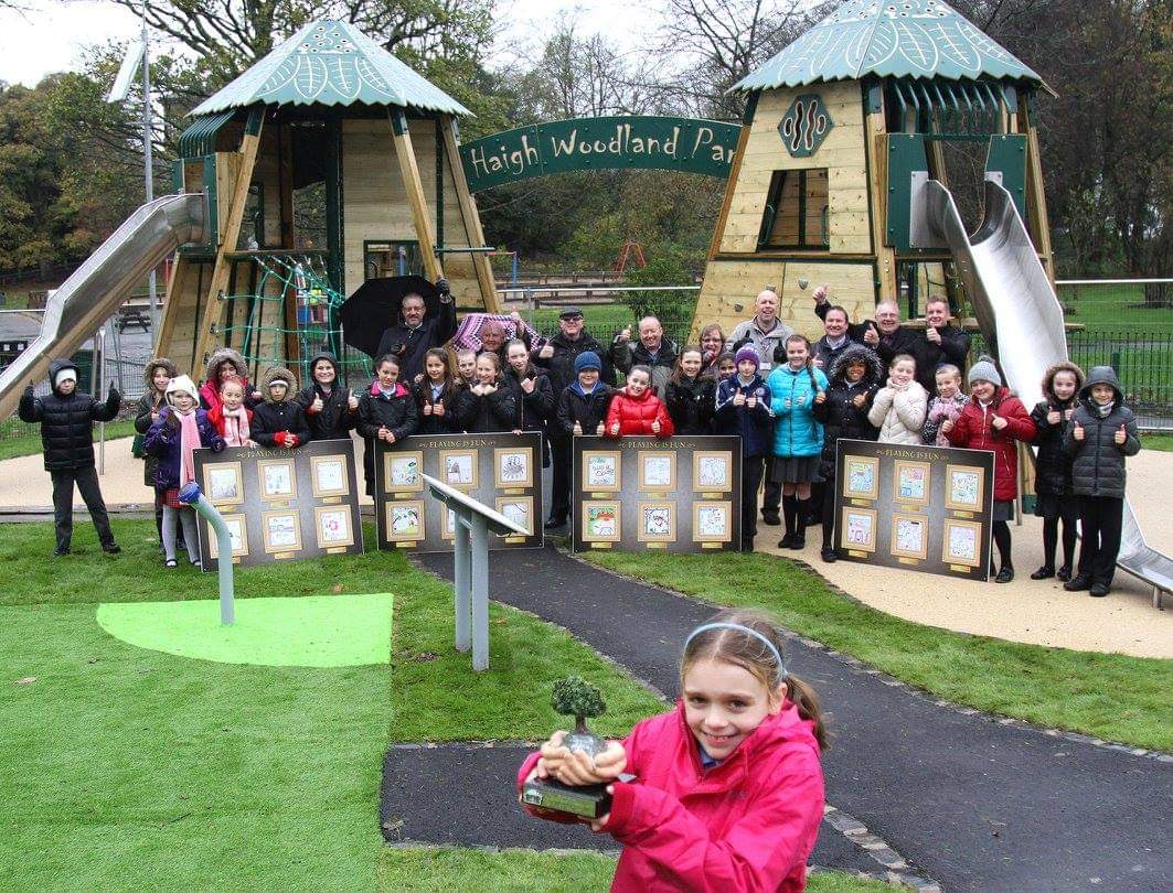 Proud moment for the Friends of Haigh Country Park 
Opening the new play area at Haigh Hall