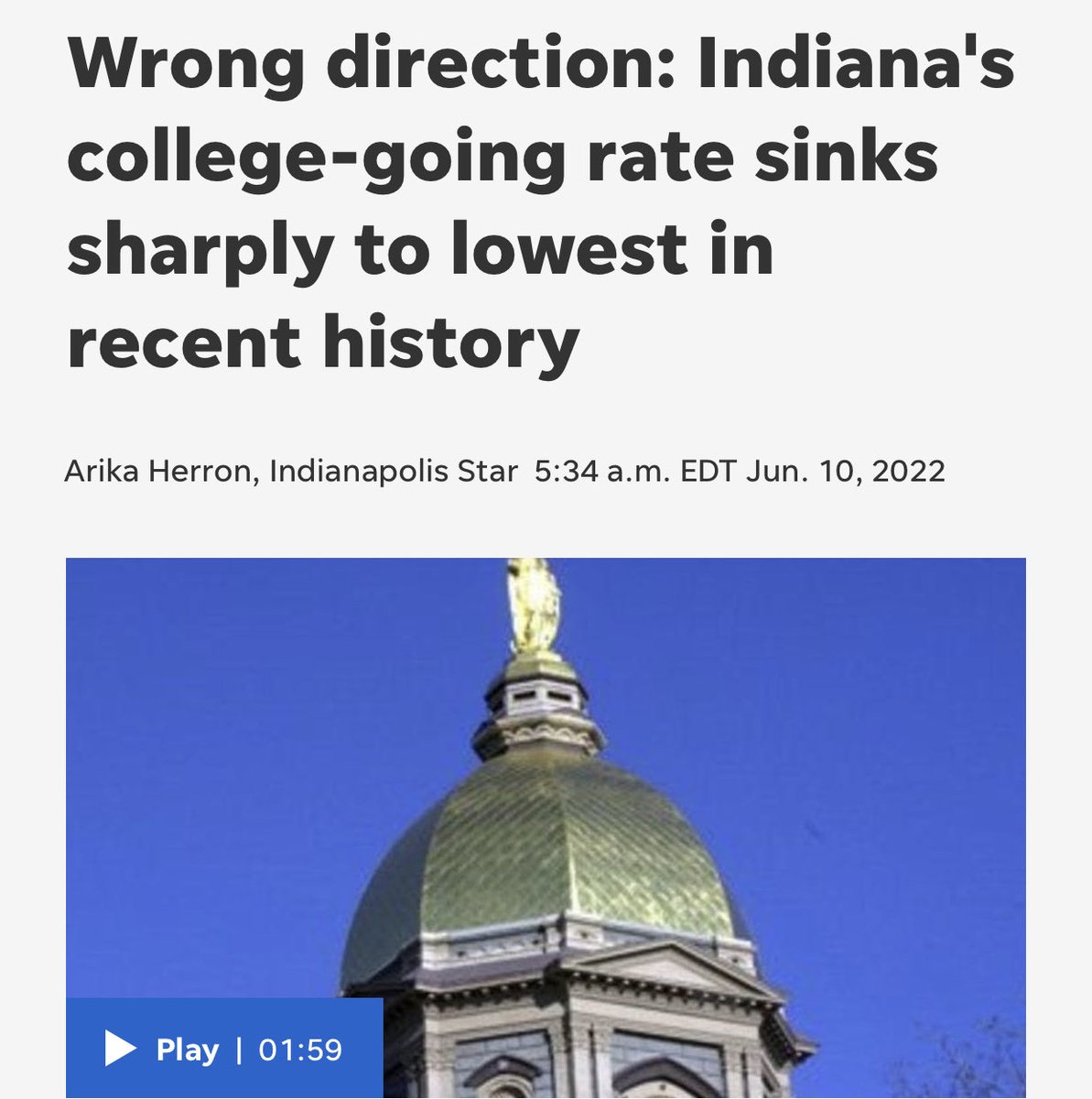 This isn’t just because of the pandemic. The % who go to college was dropping before Covid and continues after it, especially low-income/first-gen #students. Would like to know how IN compares to other states. ⁦<a href="/ArikaHerron/">Arika Herron</a>⁩ #purdue #boilerup #nextgiantleap #purduealumni
