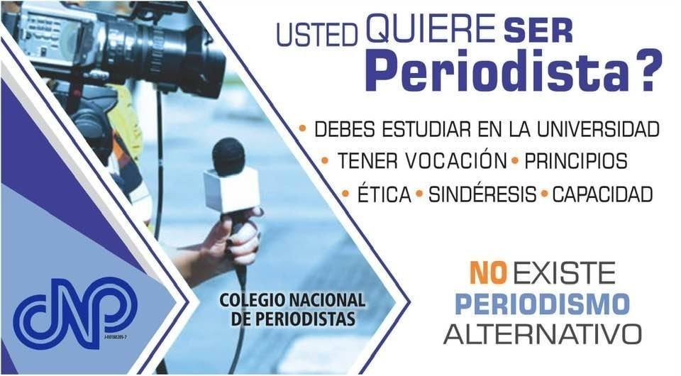 EL PERIODISMO ES UNA CARRERA QUE SE ESTUDIA COMO CUALQUIER OTRA; ASÍ QUE LOS QUE DESEEN ENTREVISTAR, TENER PROGRAMAS DE OPINIÓN, ESCRIBIR EN PORTALES DIGITALES DE NOTICIAS, ASISTIR A RUEDAS DE PRENSA, HACER PROGRAMAS DE TELEVISIÓN, PUES ESTUDIE EN UNA UNIVERSIDAD DEL PAÍS 5 AÑOS