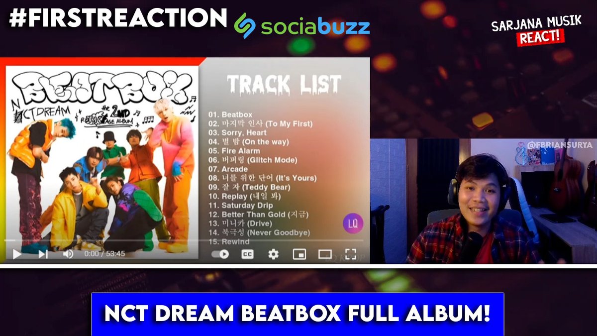 fbriansurya's tweet photo. NCT dream Beatbox full album reaction on sociabuzz! enjoy!

NCT DREAM  - Beatbox FULL ALBUM 15 SONG
part 1 https://t.co/qdZUzqBcWo
part 2 https://t.co/UzIPJxSXvj
part 3 https://t.co/DsLfOsSiSC https://t.co/QfFfMu2pDW