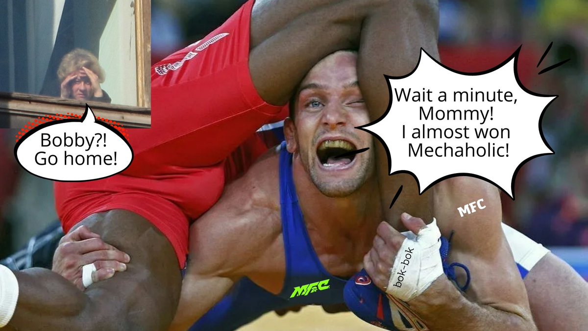 #Mechaholics #MFCMeme

Mommy, I want to win Mechaholic!
<a href="/mechafightclub/">MechaFightClub</a>