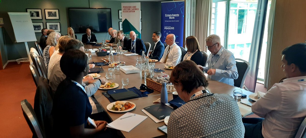 One of our first sessions at @ThePLSA #LAConf22. Our own @jwalshPLSA is doing a magnificent job chairing this fascinating session from <a href="/crownagentsbank/">Crown Agents Bank</a> on combating pension fraud. Increasingly important in our rapidly digitising age.